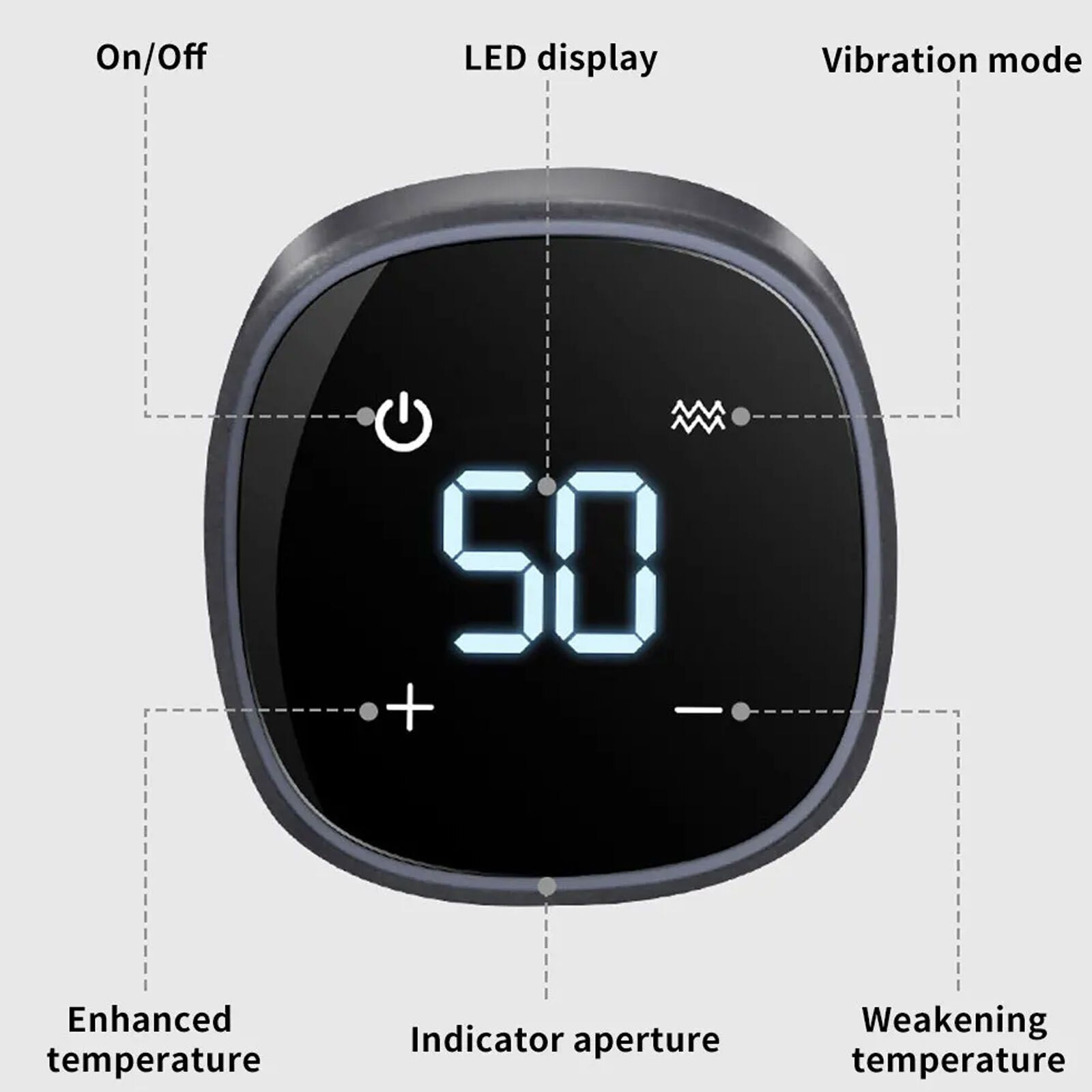 Rechargeable Vibration Massager Heated Brace Pain Relief for Shoulder/Elbow/Knee