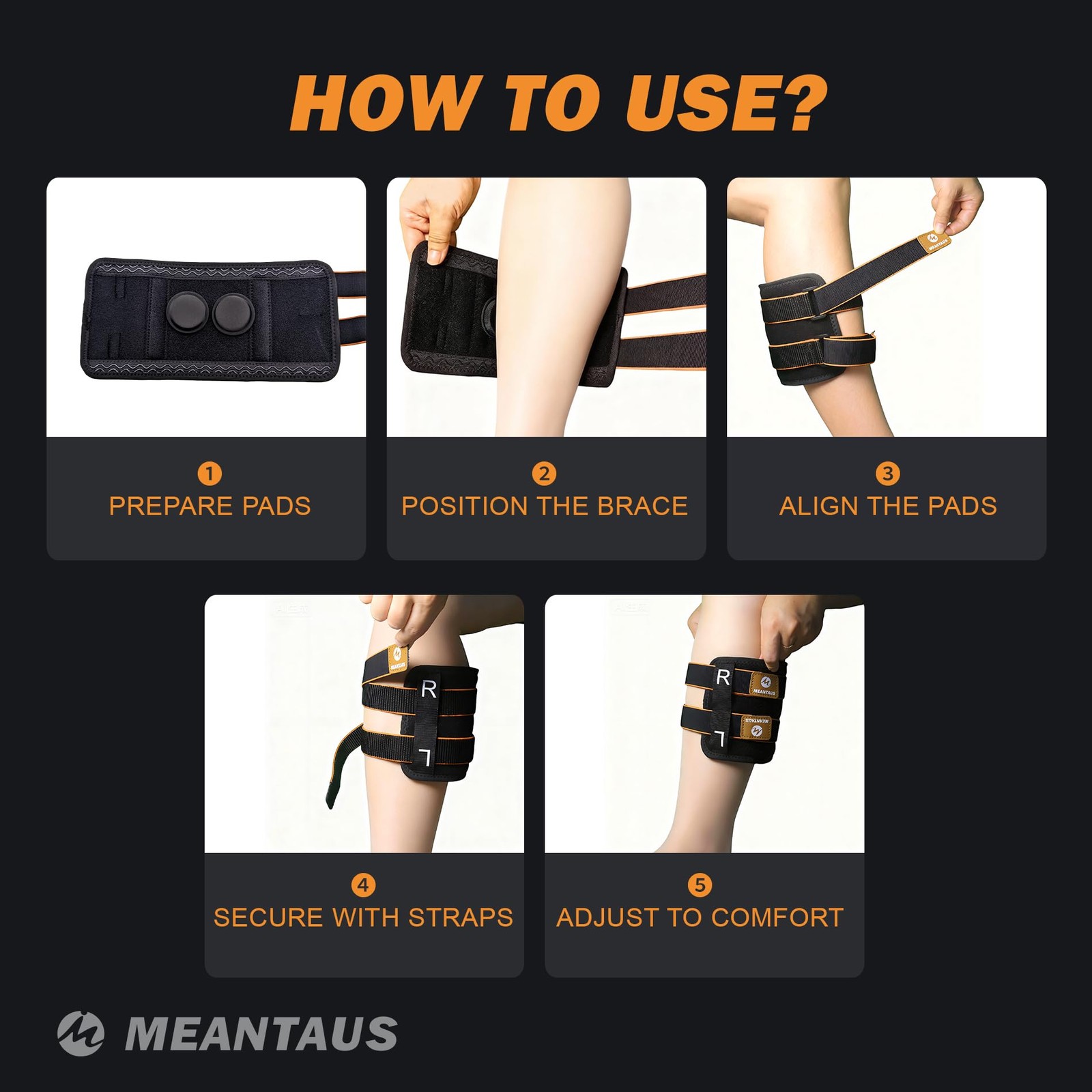 Sciatica Pain Relief Devices Brace, Upgraded Adjustable Calf Support with Dua…