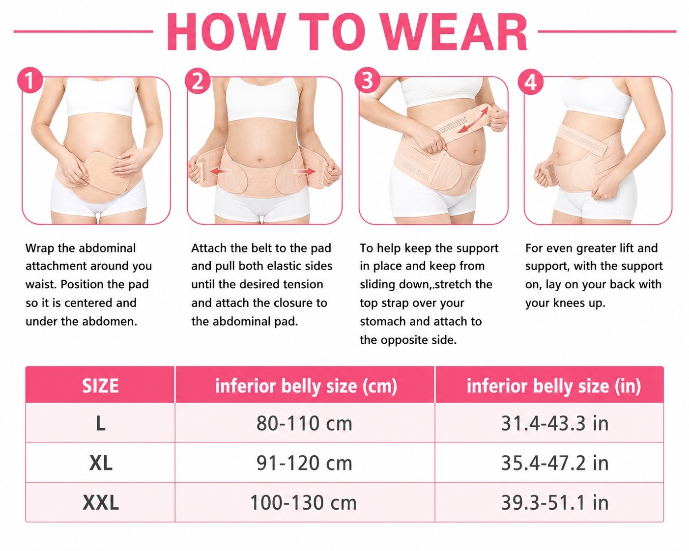 Pregnancy Support Belt for Standing Working Maternity Belly Band Adjustable