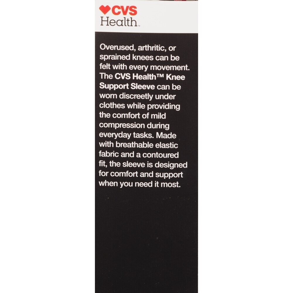 CVS Knee Support Sleeve Mild Compression Gray Size Large
