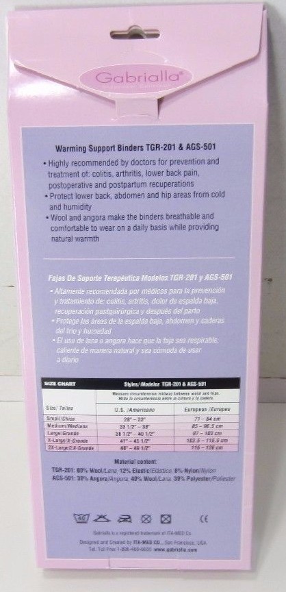 GABRIALLA Angora Warming Support Binder: AGS-501