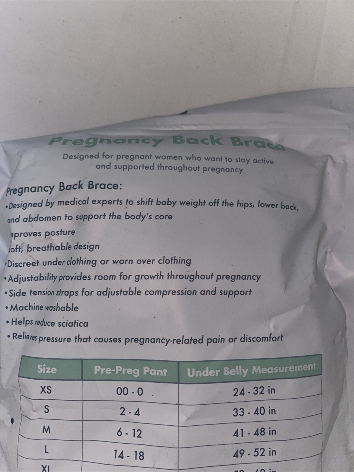 Motif Medical Pregnancy Support Band – Large 49 – 52 inches. M
