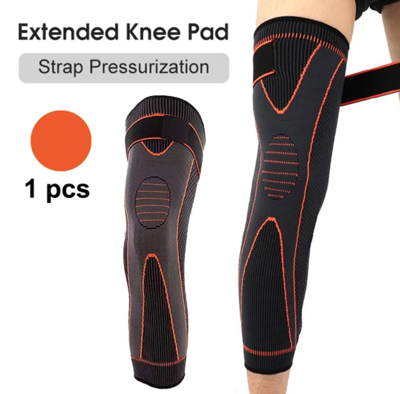 Full Long Knee Brace Leg Compression Sleeve Meniscus Tear Arthritis Joint Pain