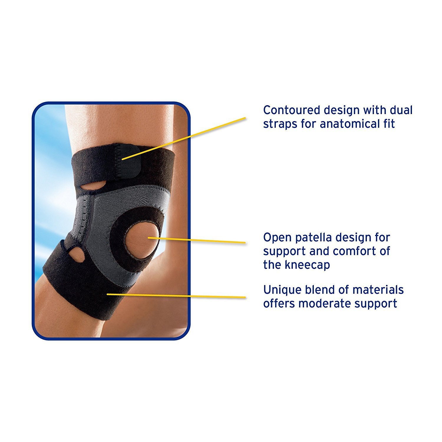 Futuro 3M Breathable Performance Knee Support, Black
