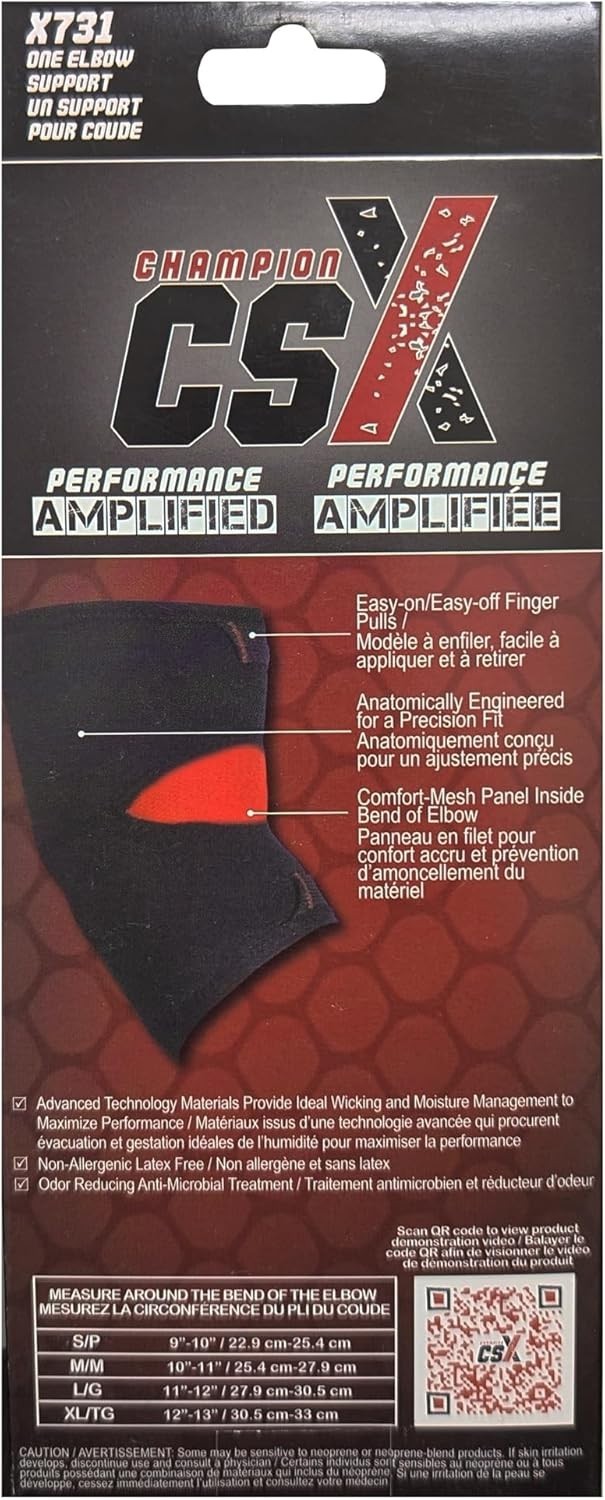 CHAMPION CSX X731 ELBOW WRAP COMPRESSION MEN / WOMEN UNISEX