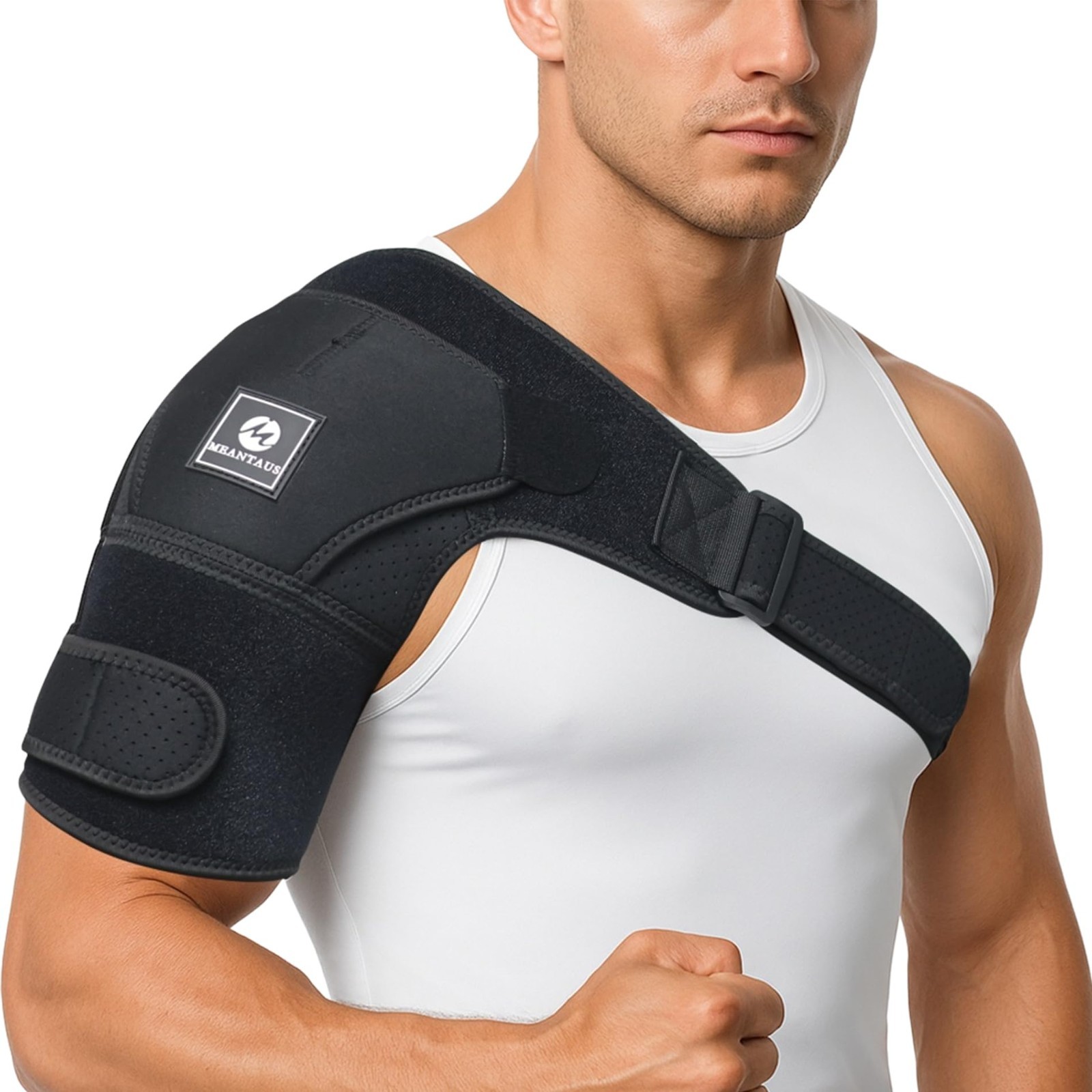 Shoulder Brace for Rotator Cuff Adjustable Hook & Loop Shoulder Support Size L