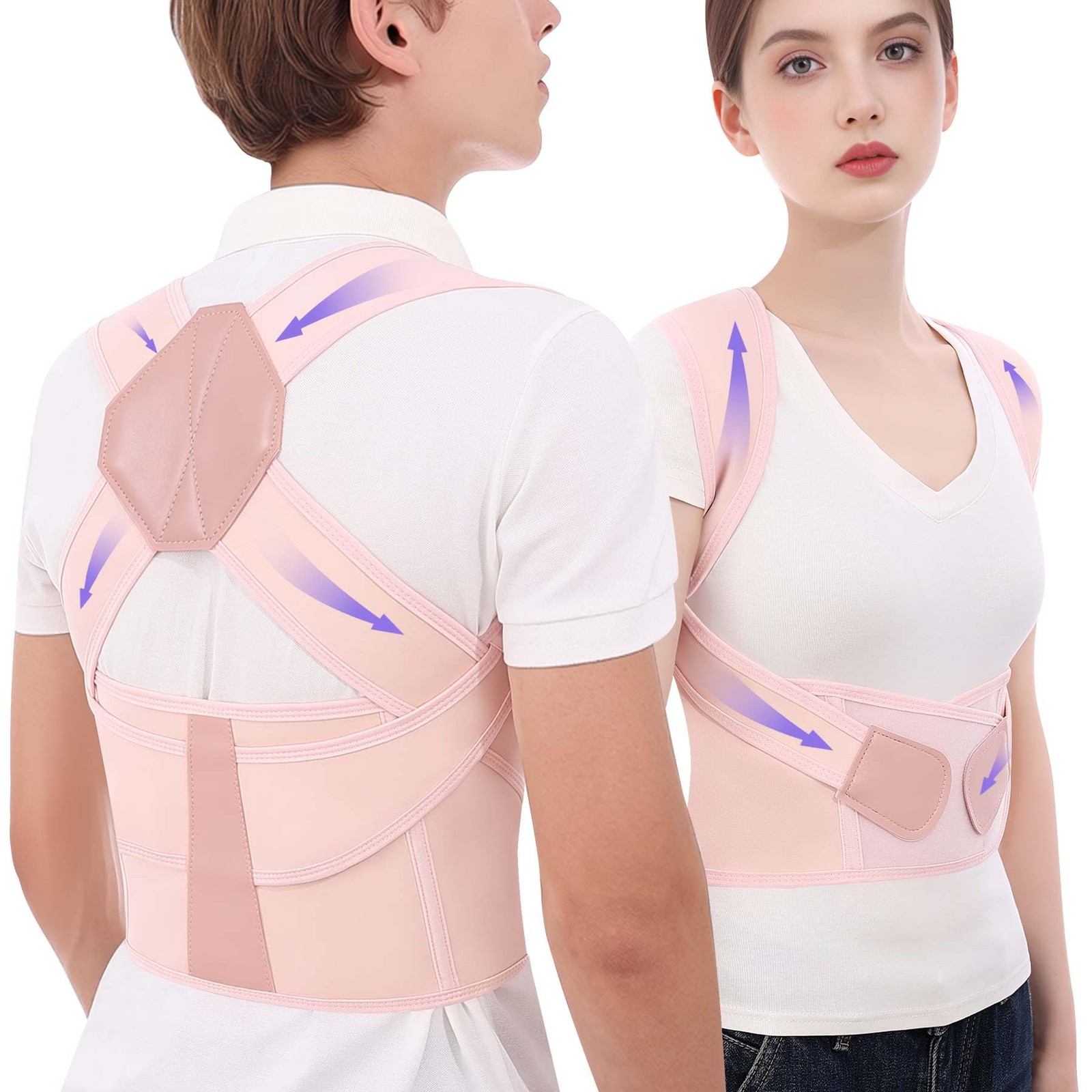 Posture Corrector for and Men Back Brace Upper Back Adjustable Breathable Sho…