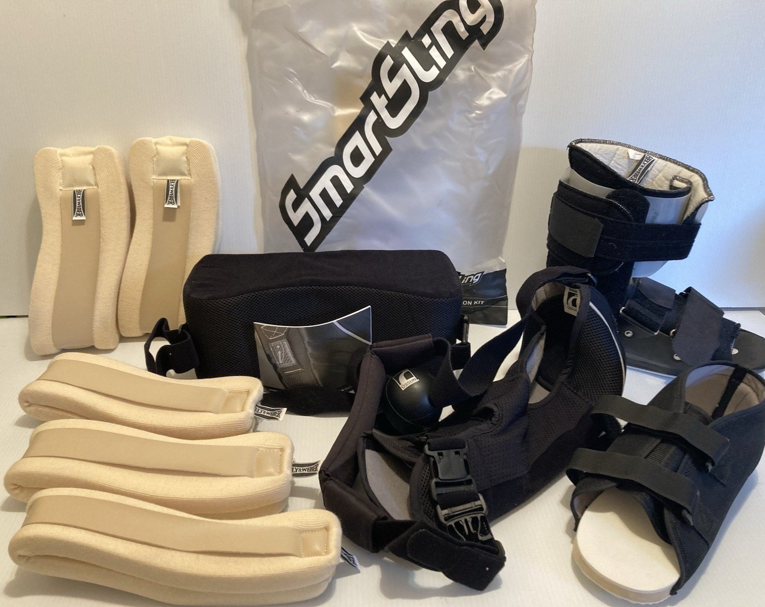 Lot of Hely & Weber Medical Boot Shoe Neck Collars Ossur SmartSling Arm Sling