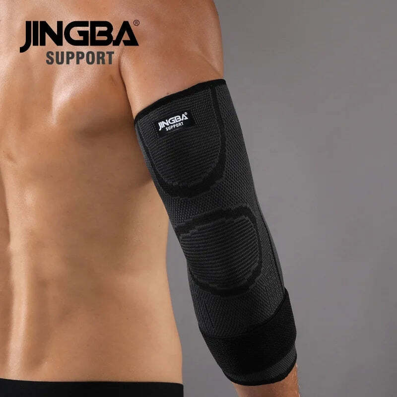 JINGBA Custom Nylon Elbow Support Breathable Riding Running Elbow Brace Sports P