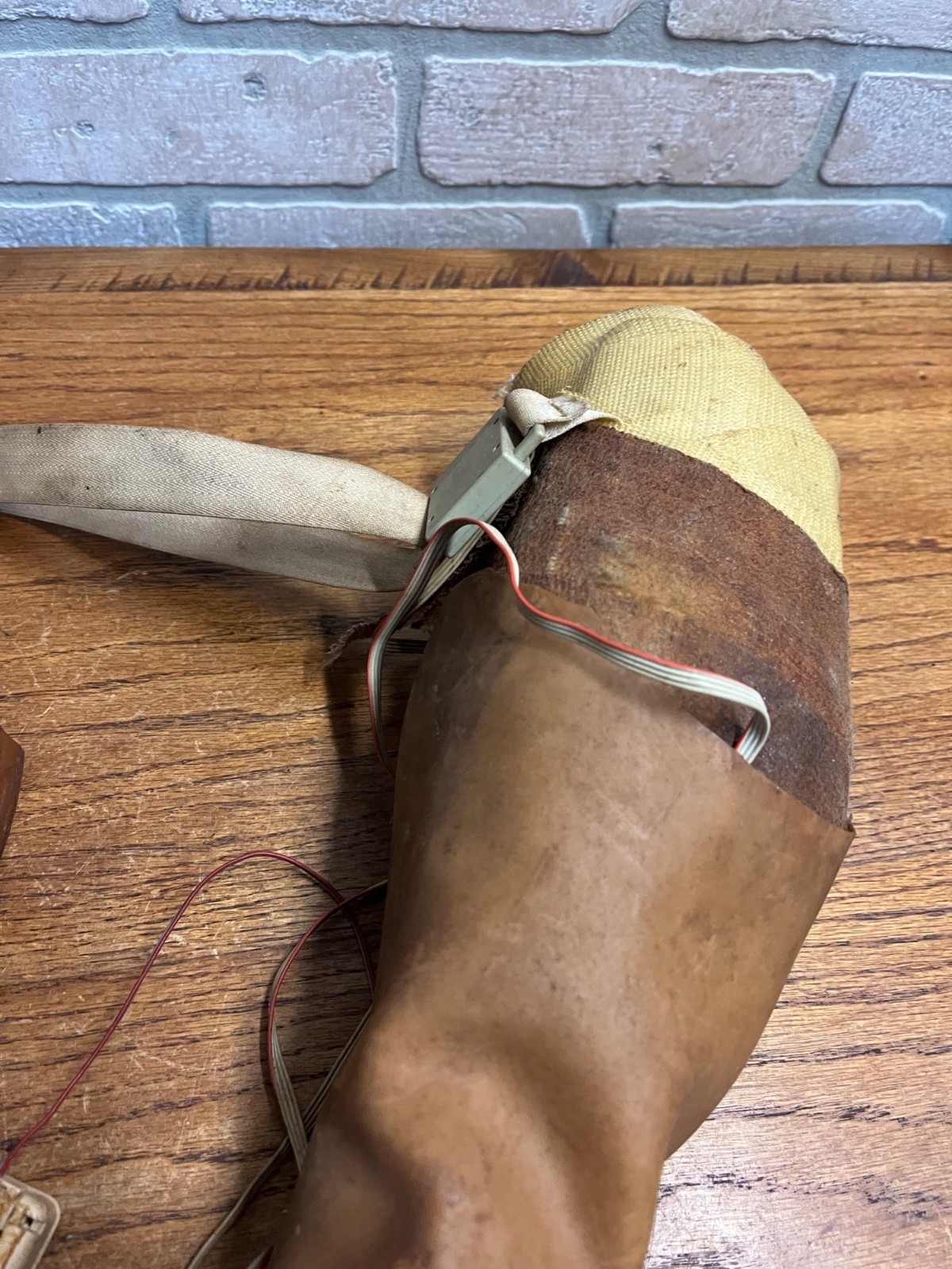 Vintage Prosthetic Arm Left Hand Mechanical Rubber Covered Medical Oddity AS-IS