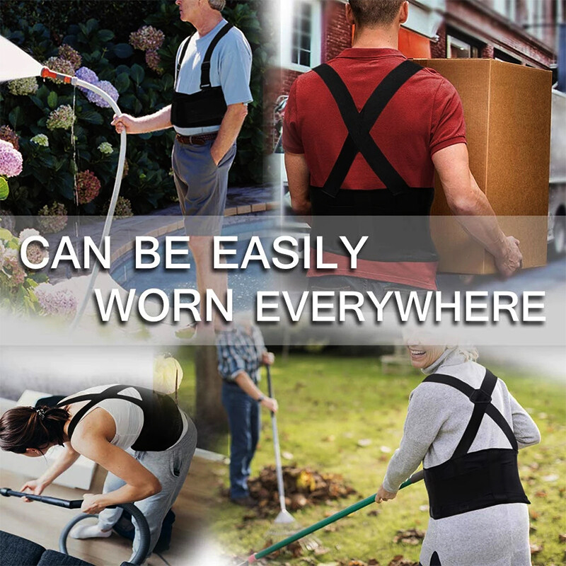 Heavy Duty Lumbar Lower Back Waist Support Work Belt Brace Suspender