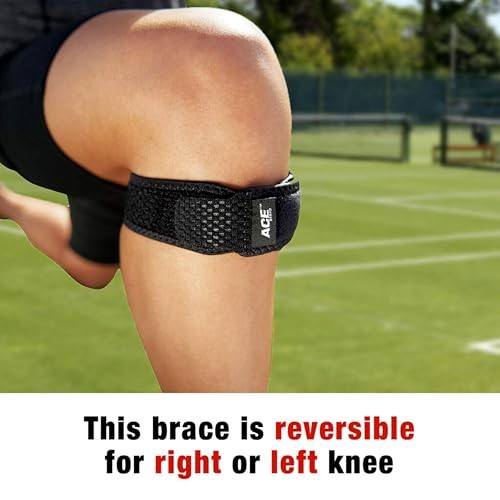 ACE Brand Knee Strap, Adjustable, Black, 1/Pack