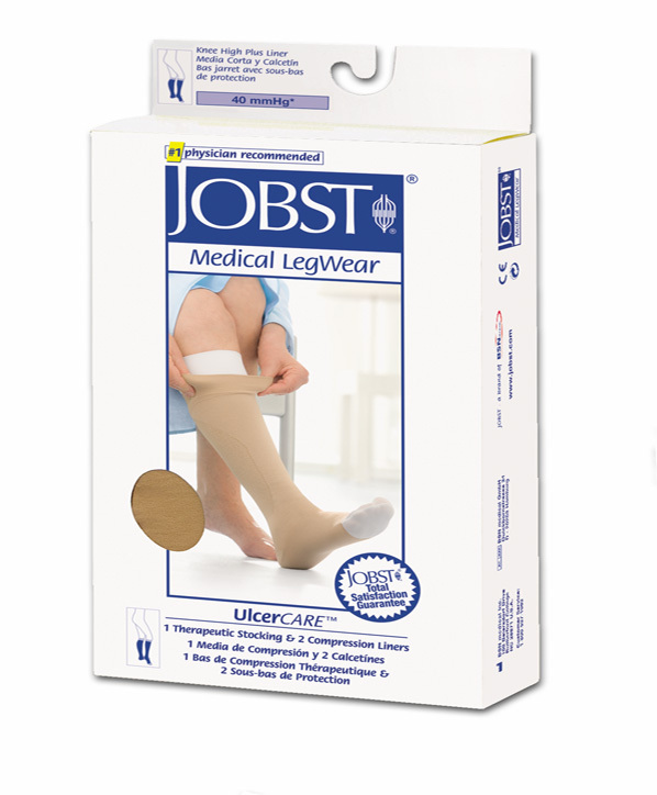 Jobst UlcerCare Compression Stocking Support 2 Part System No Zipper 40 mmHg NEW