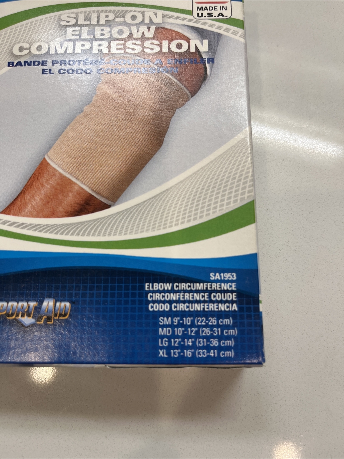 Sport Aid Slip-On Elbow Compression Size SMALL Latex Free Brand New