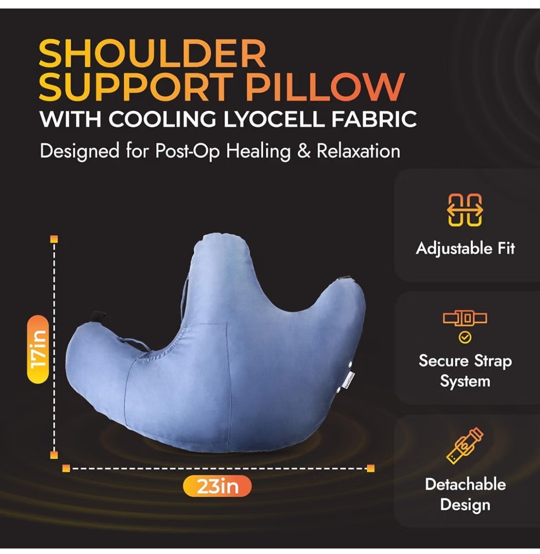 Shoulder Surgery Pillow – Rotator Cuff Relief- Padded Arm Sling New