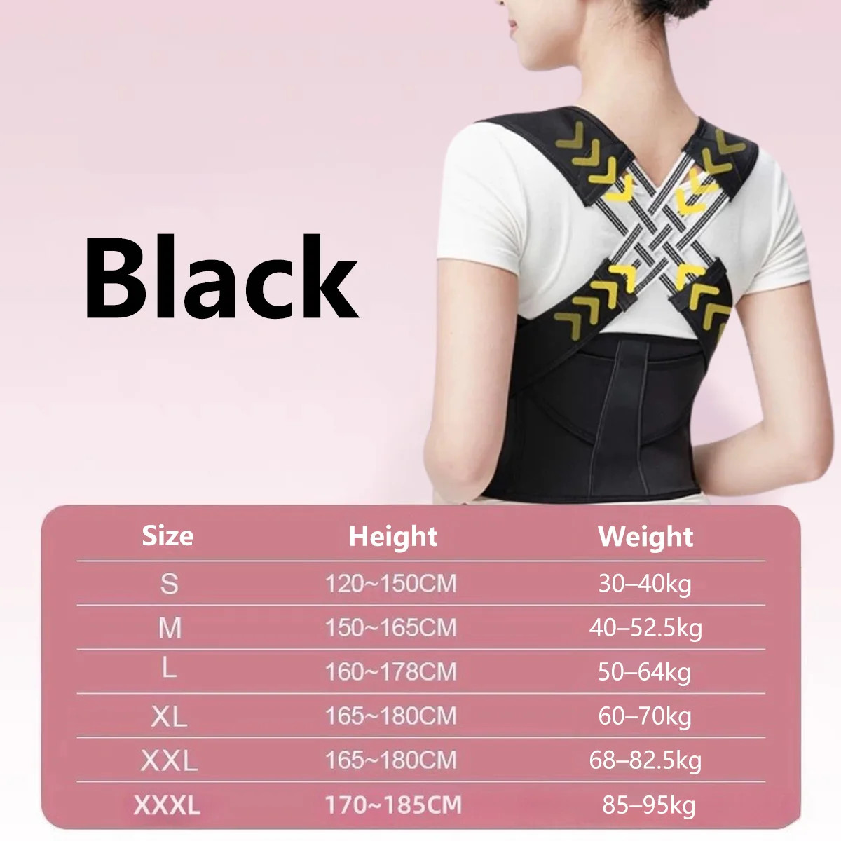 Adjustable Posture Corrector Back Support Belt Spine Alignment Waist Trainer for