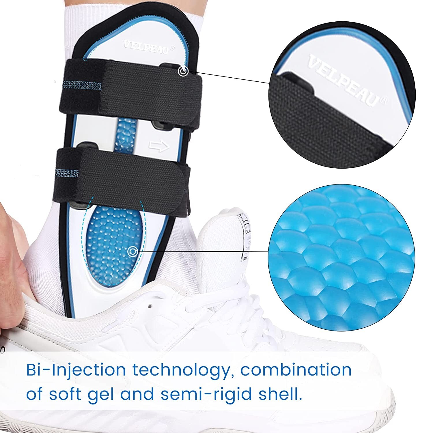 Velpeau VP1503 Ankle Support Brace Stirrup Stabilizer Left or Right Fit unisex