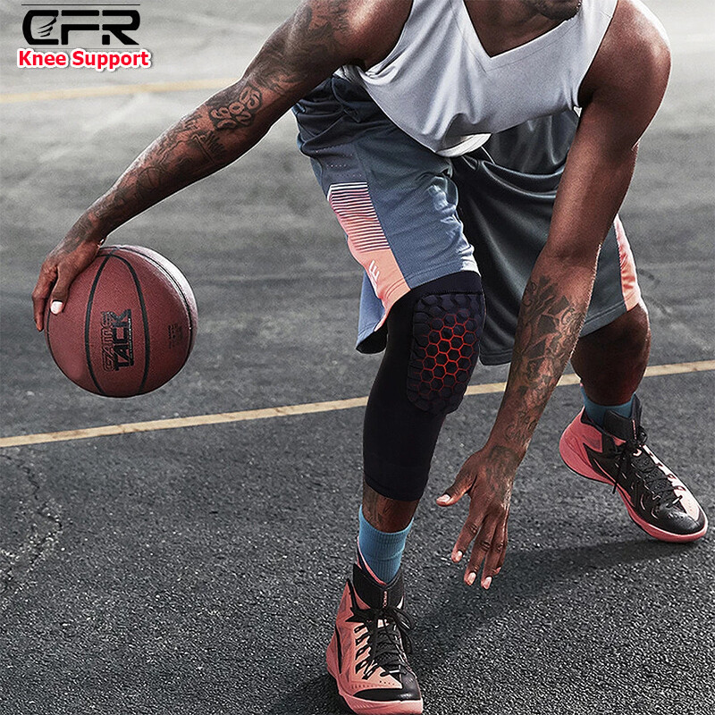 Honeycomb Pad Antislip Leg Knee Long Sleeve Basketball Crashproof Protector Gear