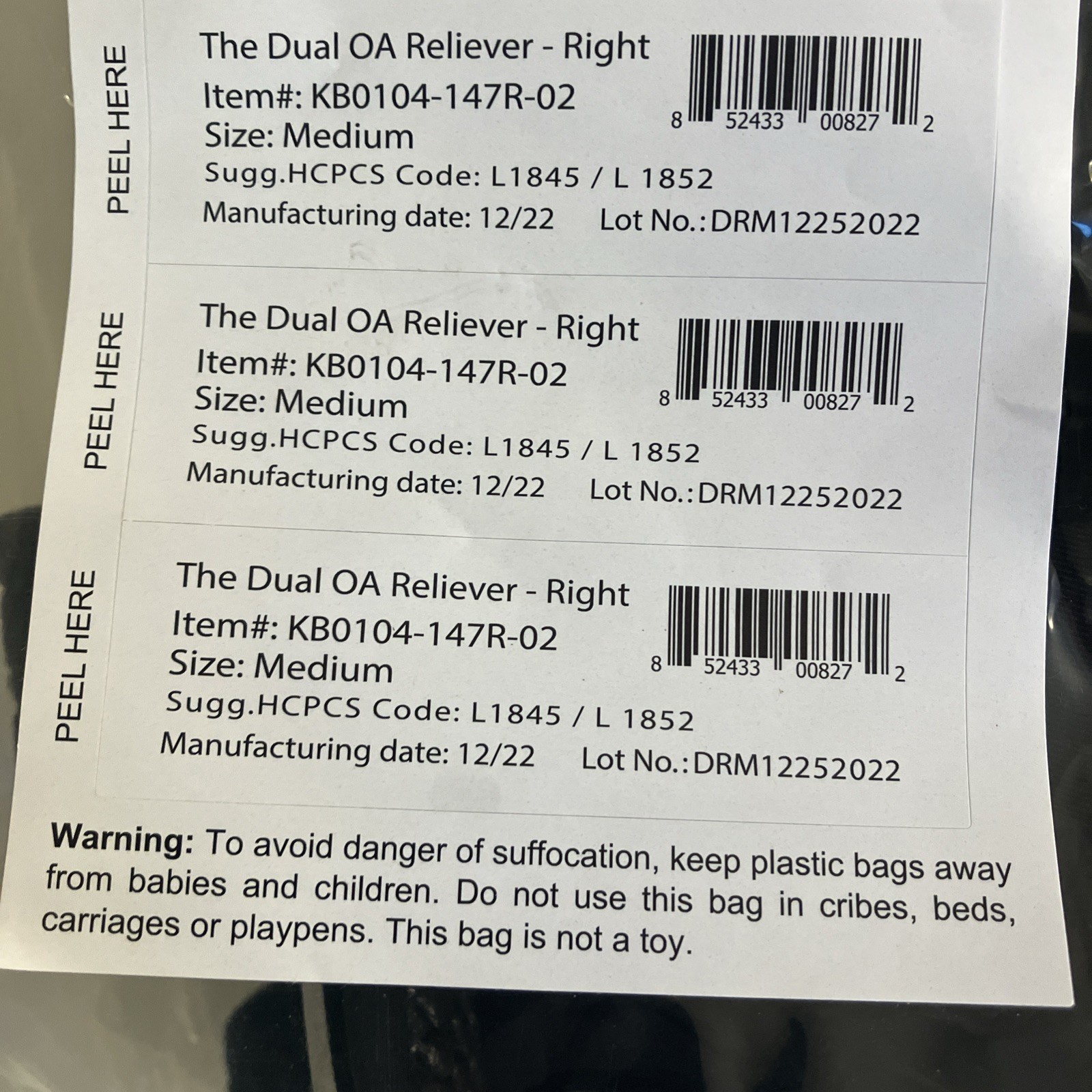 Dr Medical The Dual OA Reliever, L&R Knee Adjustable Brace Support Size: Medium