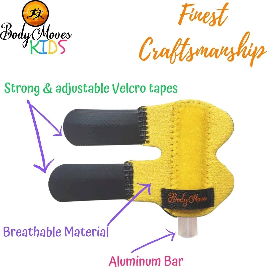 kids finger splints (2 pc, yellow)