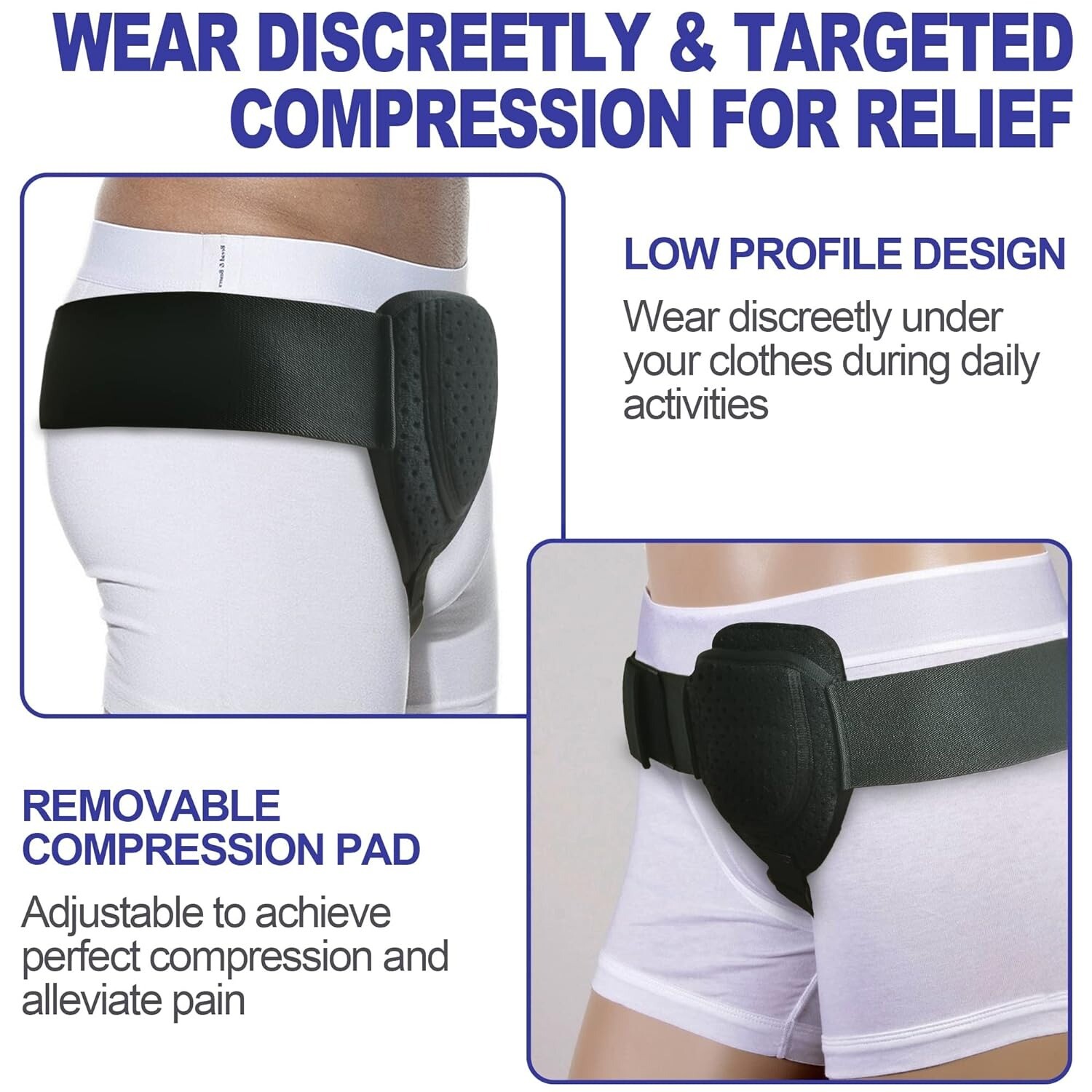 Men Hernia Support Guard Brace Belt Post Surgery Truss Inguinal Groin Hernias US