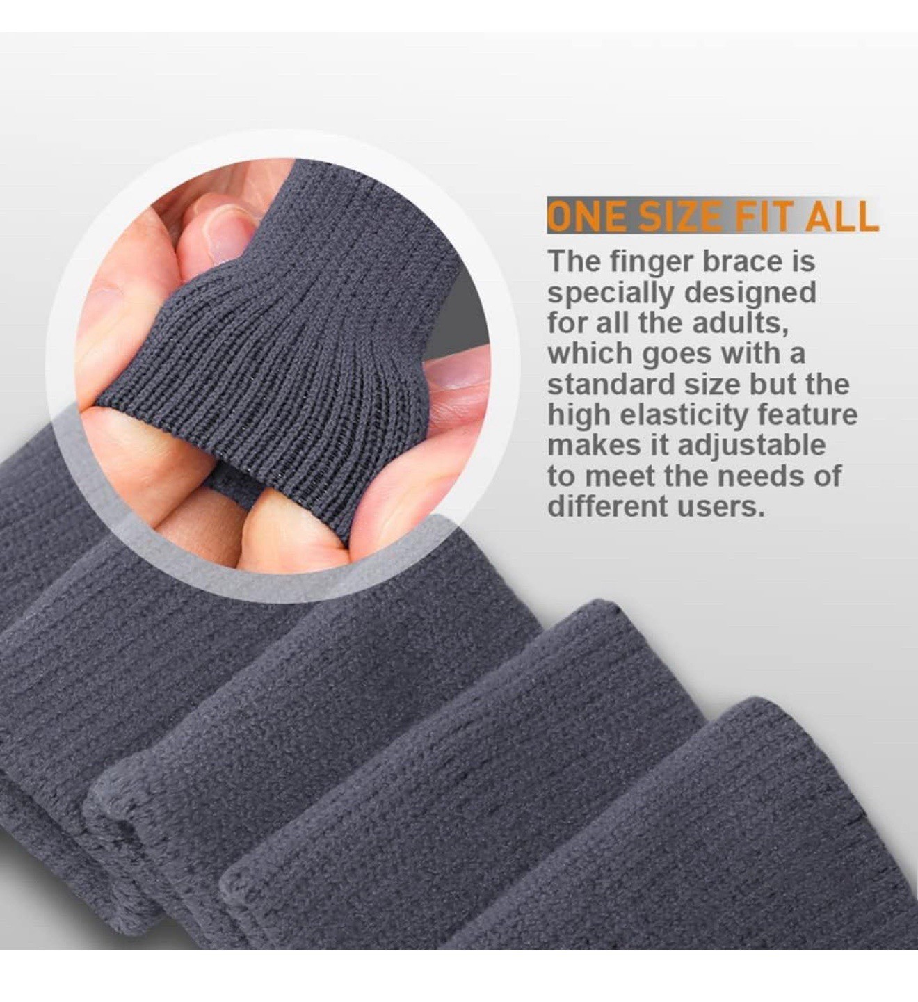10Pcs Finger Sleeves Thumb Support Brace Compression Pain Relief Arthritis