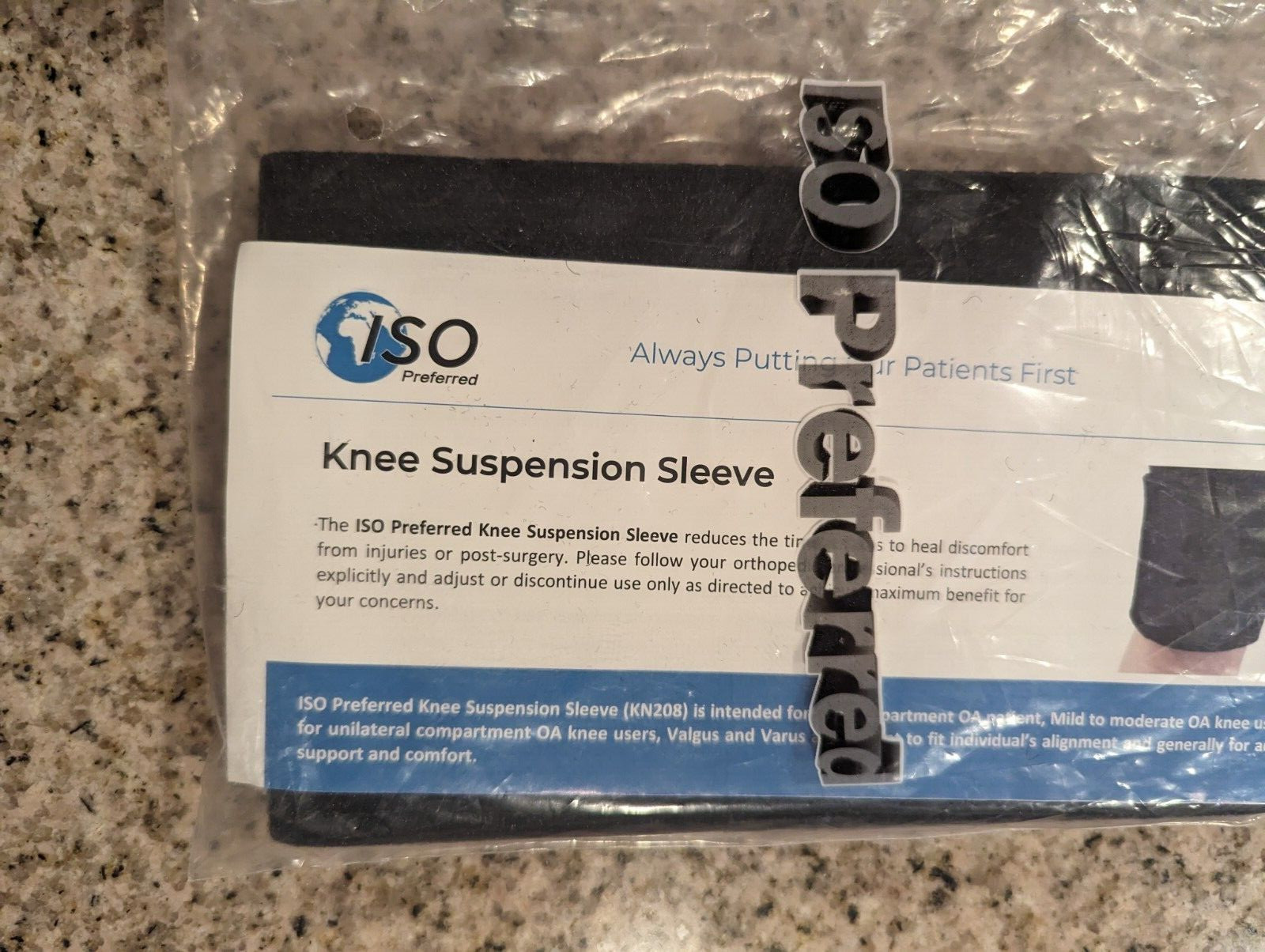 ISO Preferred Knee Suspension Sleeve NEW In Package KN208