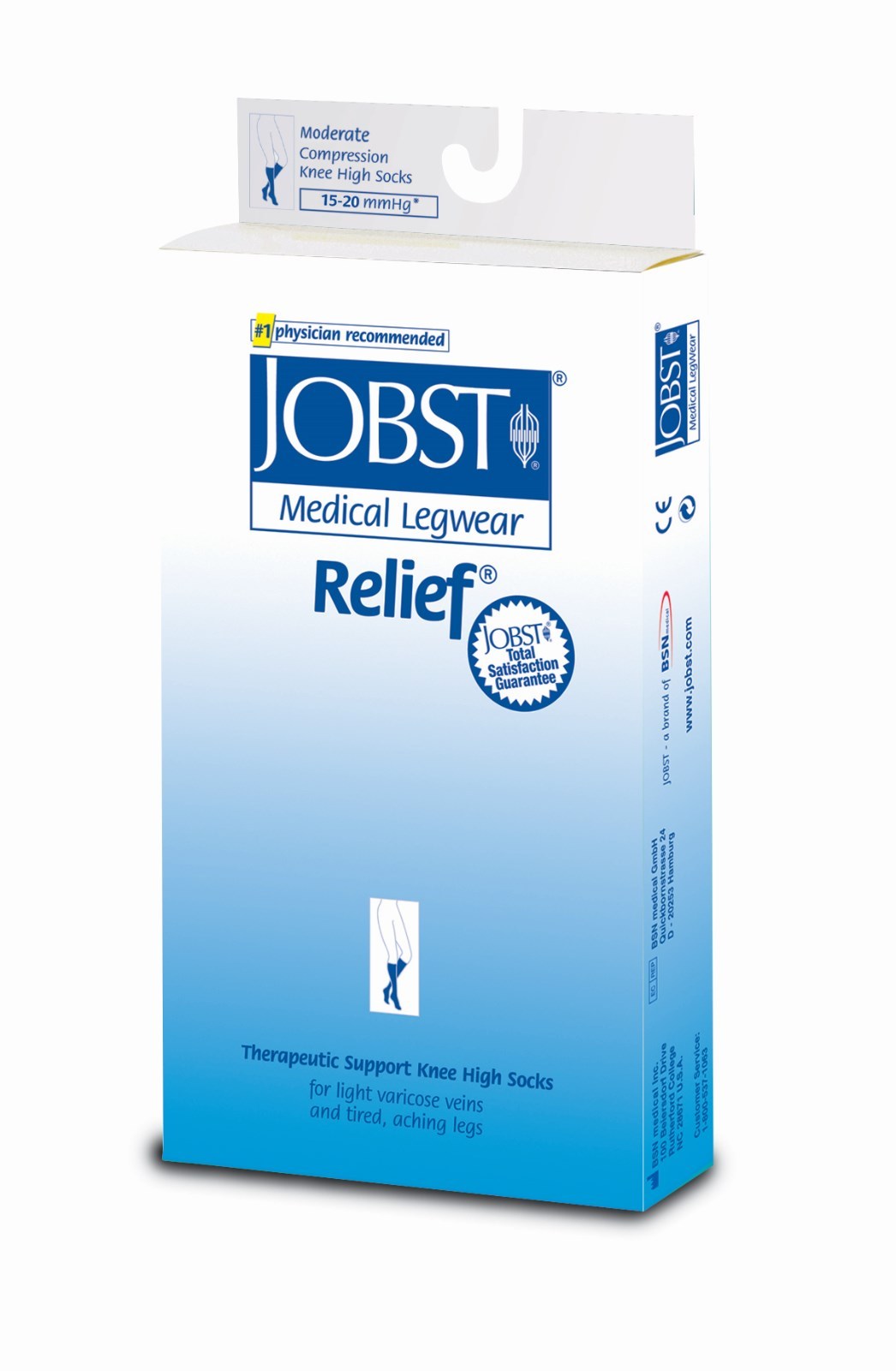 Jobst Relief Compression Knee Stockings 15-20 mmhg Supports Therapeutic Therapy
