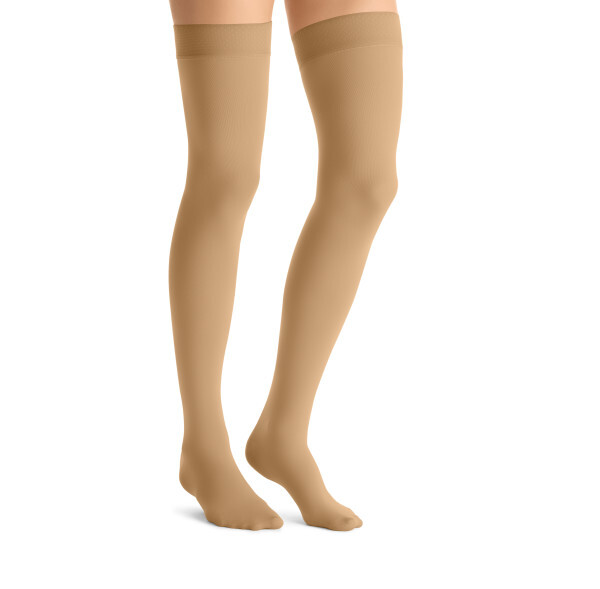 JOBST Women’s Opaque Thigh High Dot 15-20 mmHg Closed Toe