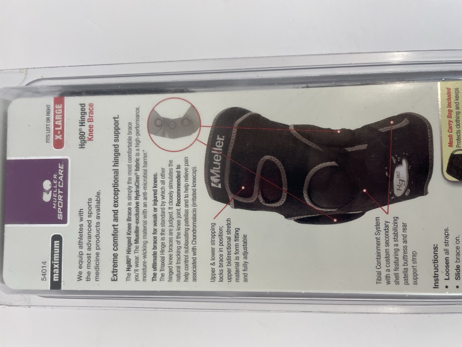 Mueller Hg80 Hinged Knee Brace Maximum Support Size XL New Sealed