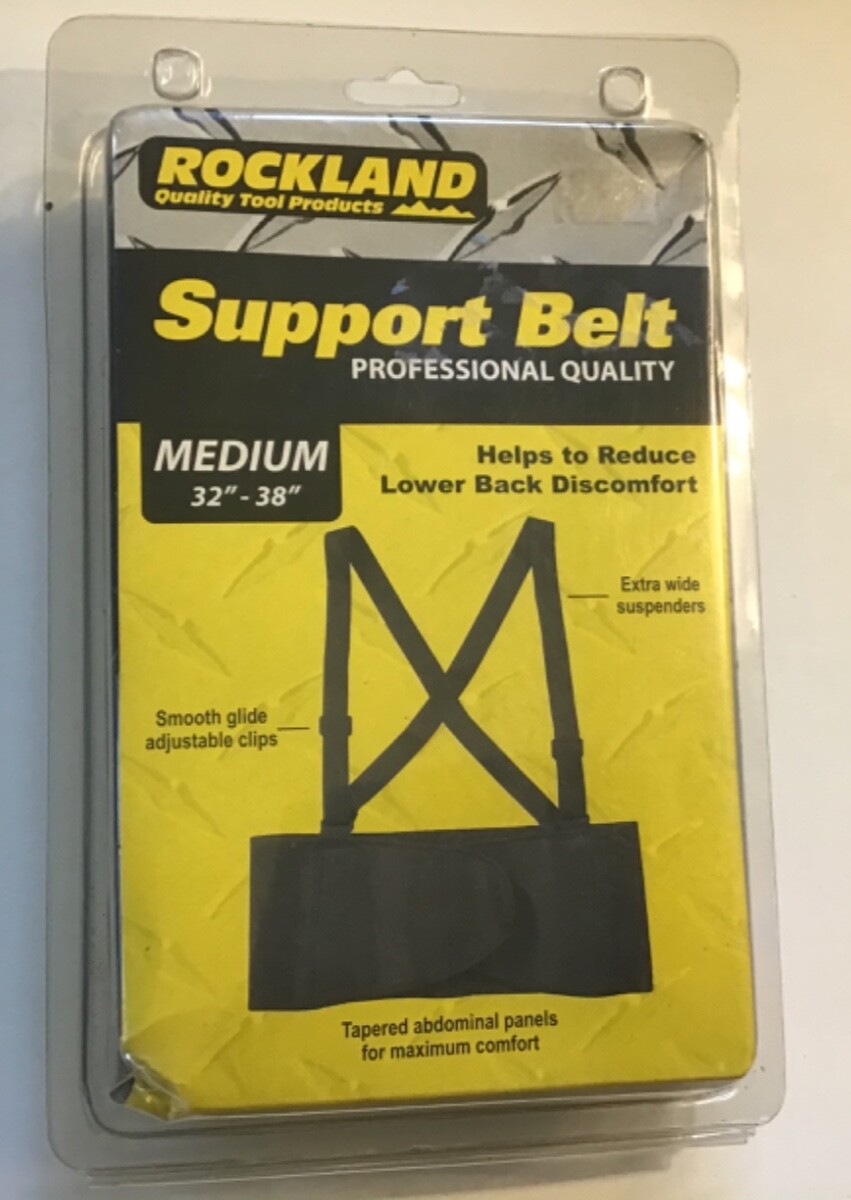 Rockland – Back Support Brace Belt Black – MEDIUM – Original Unopened Package