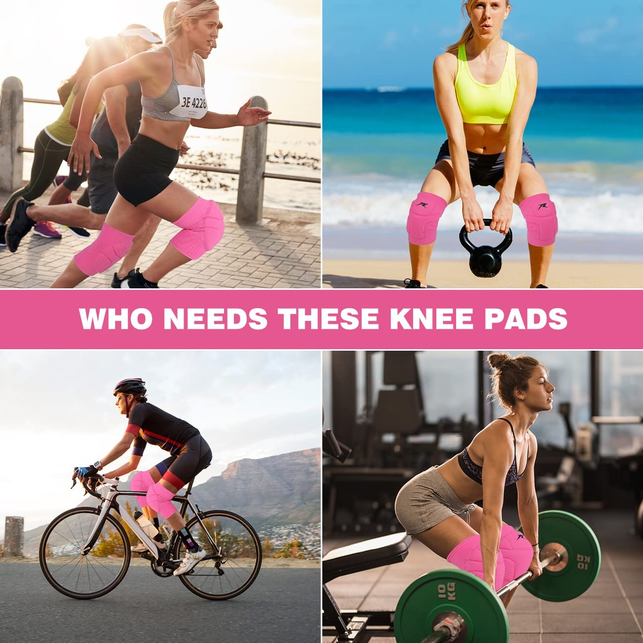 Volleyball Knee Pads Pink Protector Supporter Girl Women High Protection