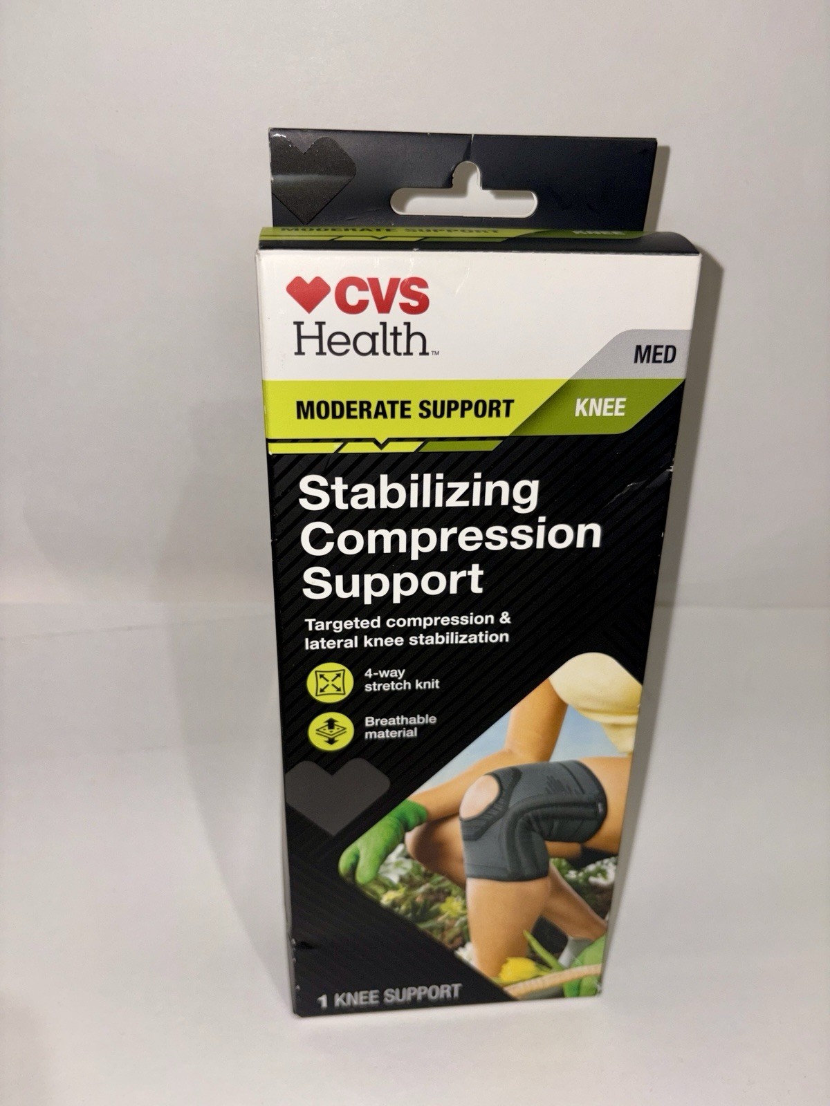 CVS Health New Knee Stabilizing Compression Support Moderate Support – Medium