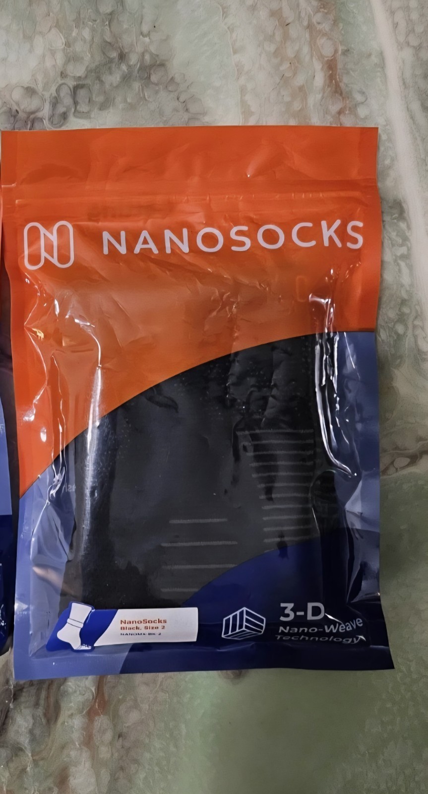 Nanosocks Compression 3D Nano-Weave Technology Black S 2 Medium 1 Pair Of Socks