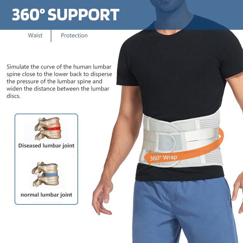 Adjustable Lumbar Support Lower Waist Back Belt Brace For Pain Relief Men Women