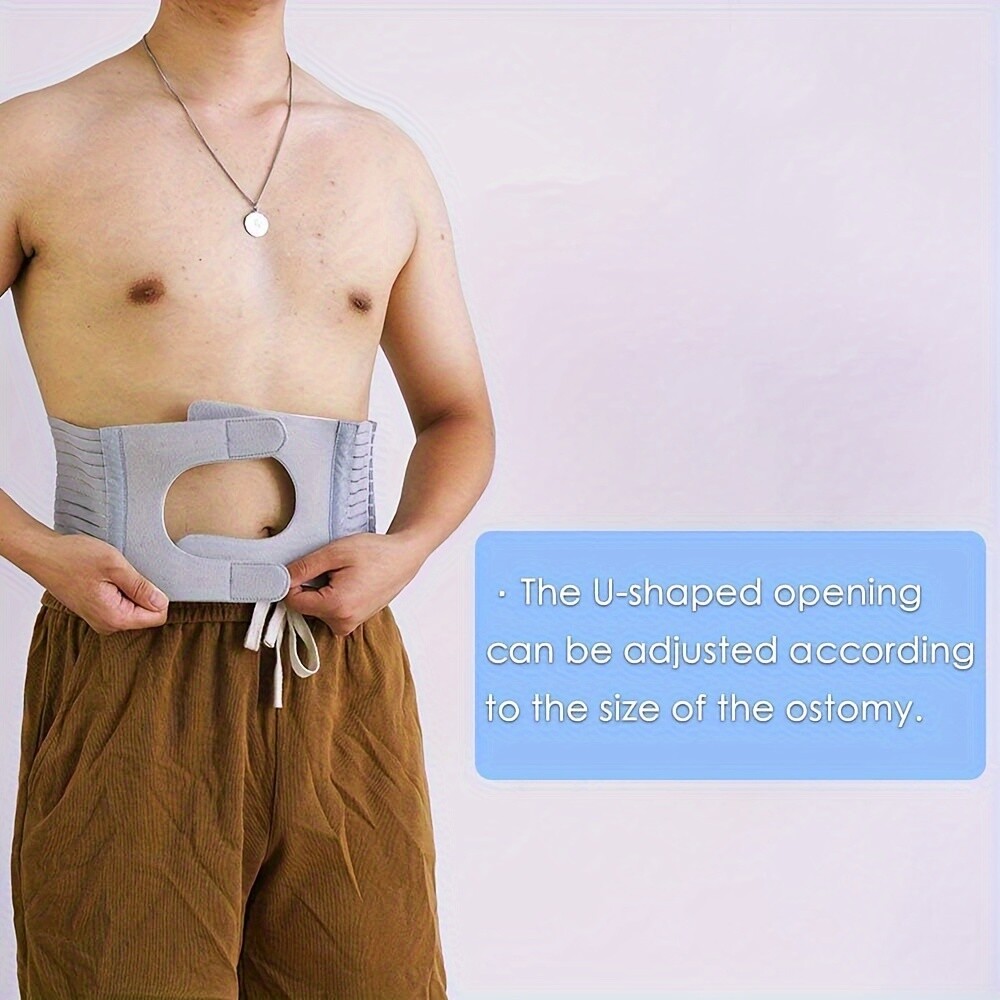 New U-shaped Stoma Adjustable Abdominal Support Belt Comfort for Ostomy Patients
