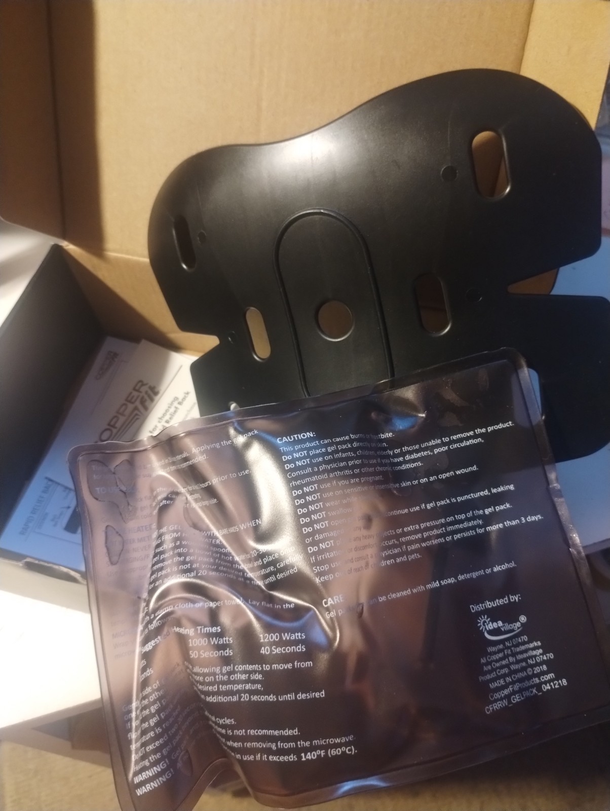 NEW IN BOX Copper Fit Rapid Relief 3-In-1 Hot/Cold Therapy Back Support One Size