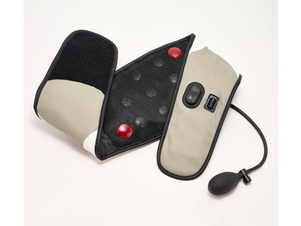 BACKOSAGE CORDLESS DECOMPRESSION BACK MASSAGE BELT – WHITE/TAN