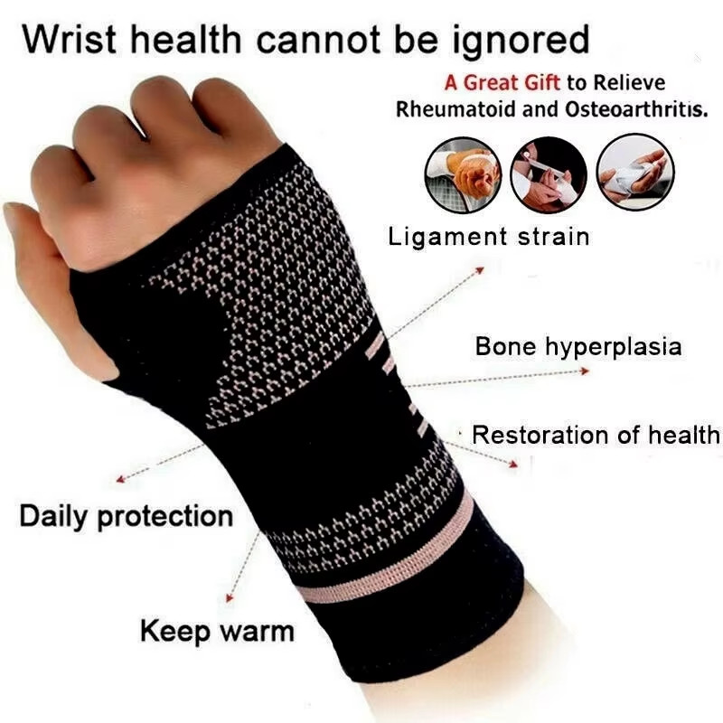 Compression Wrist Support Strap Brace Sleeve for Weightlifting Gym Sports Pain