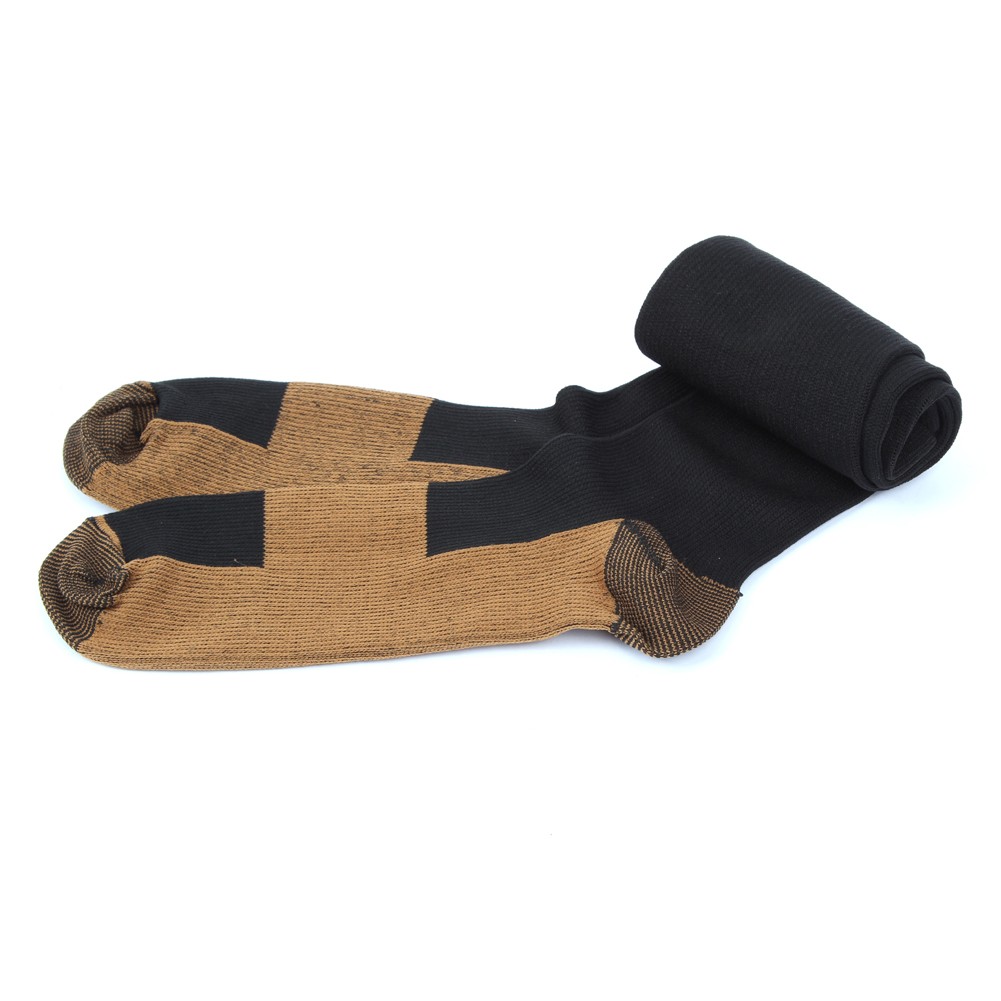 Black Knee High Compression Support Socks Graduated Support for Men Women S-XXL