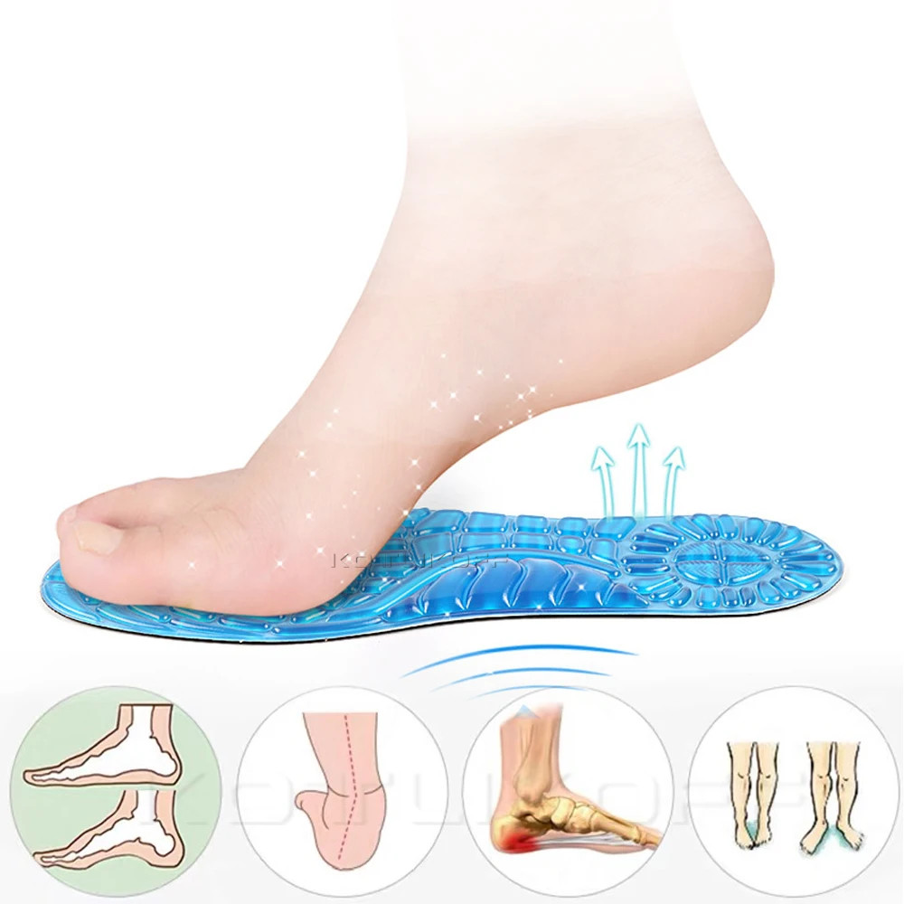 Soft Shock Absorption Gel Insoles Cushion Running Walking Comfortable