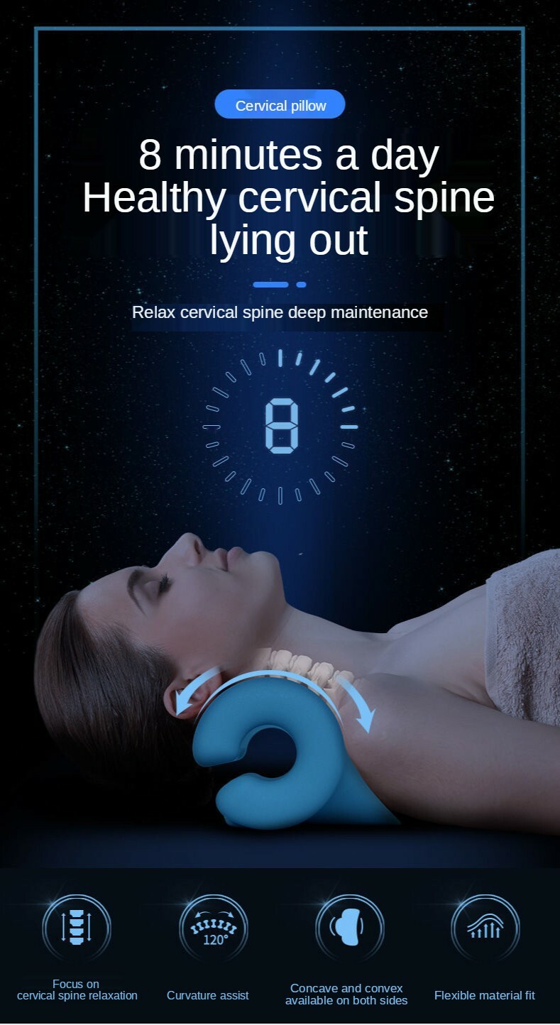 Neck Traction Pillow Original Muscle Relax Neck Stretcher Cervical Pain Relief.