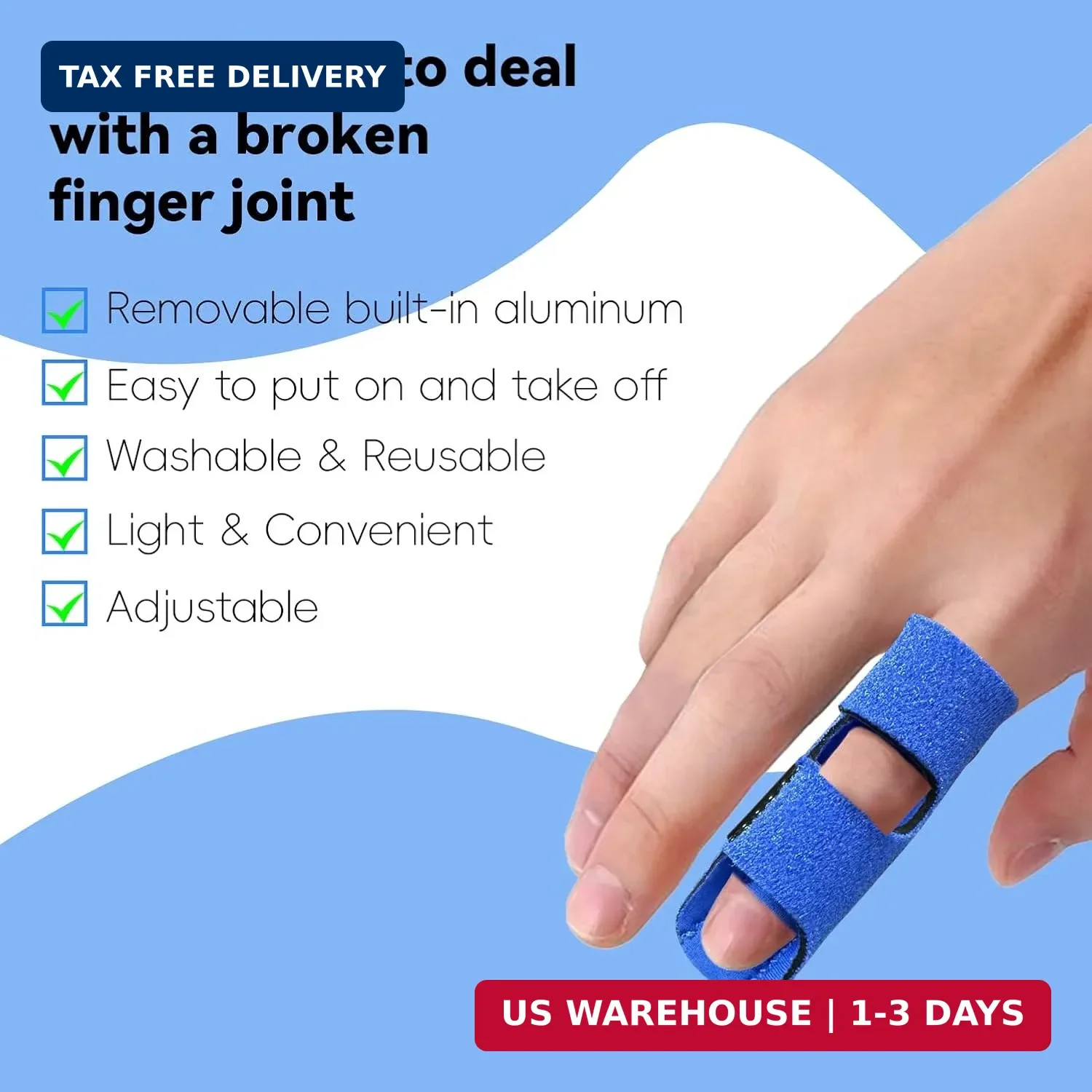 Finger Splint, Universal Trigger Finger Brace for Broken/Arthritis Pain and Spra