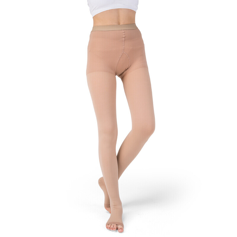 Support Open Toe Opaque Compression Stockings 20-30 mmHg Graduated Support Hose