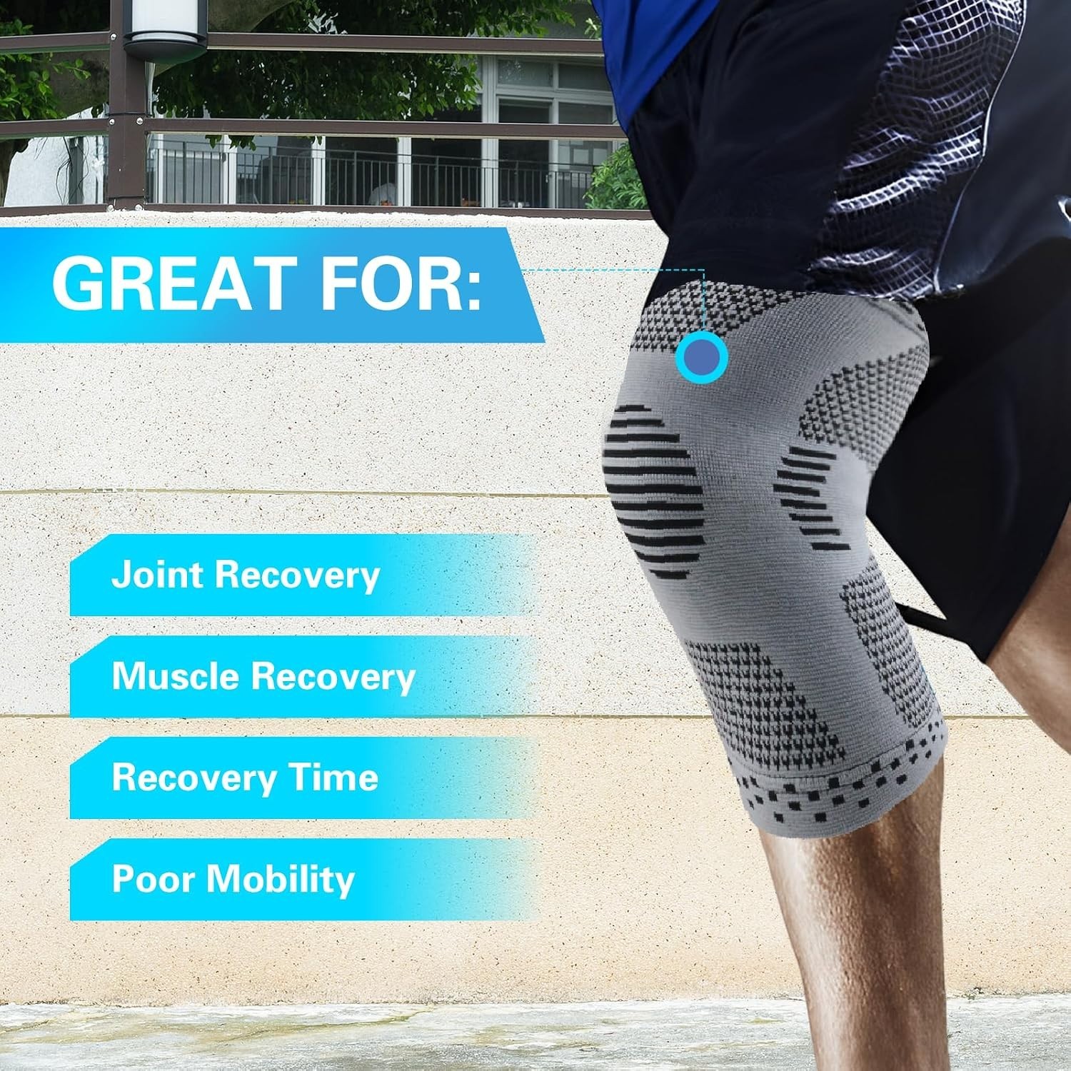 Compression knee sleeve Bamboo Knee Compression Sleeve bamboo knee sleeves fo…