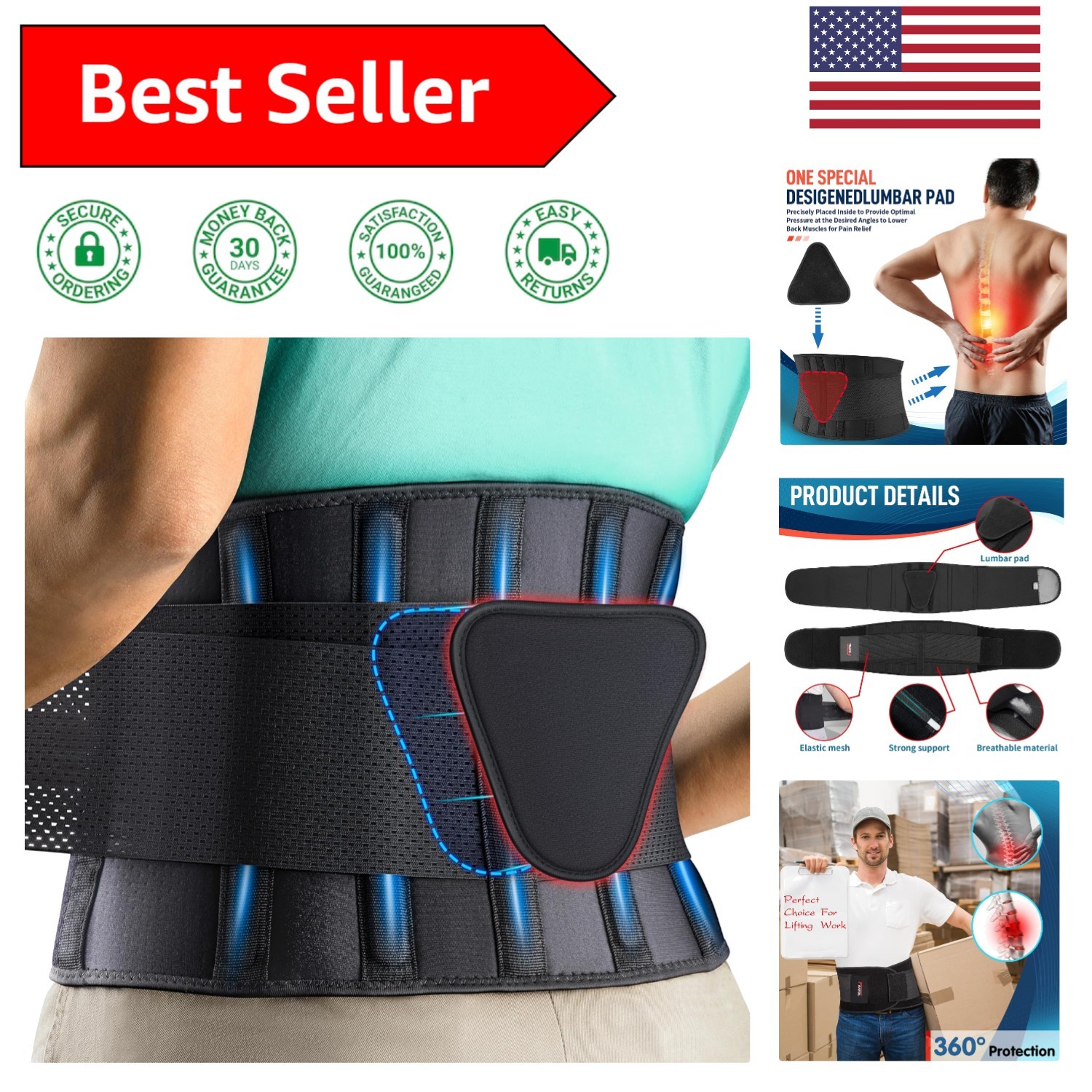 Lightweight and Comfortable Back Support Belt – Perfect for Daily Activities
