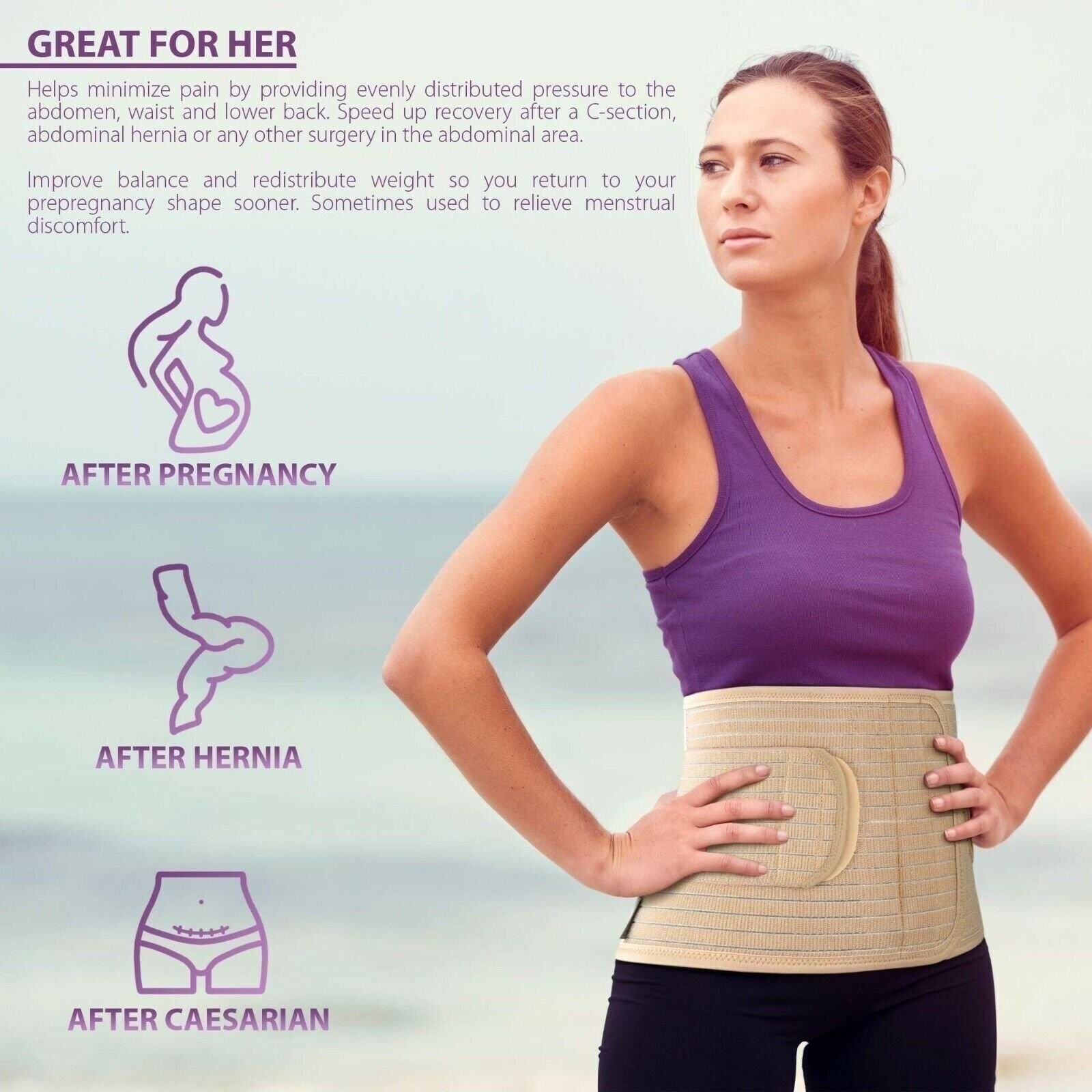 Dynamic Abdominal Binder Back Support / Umbilical Hernia Belt