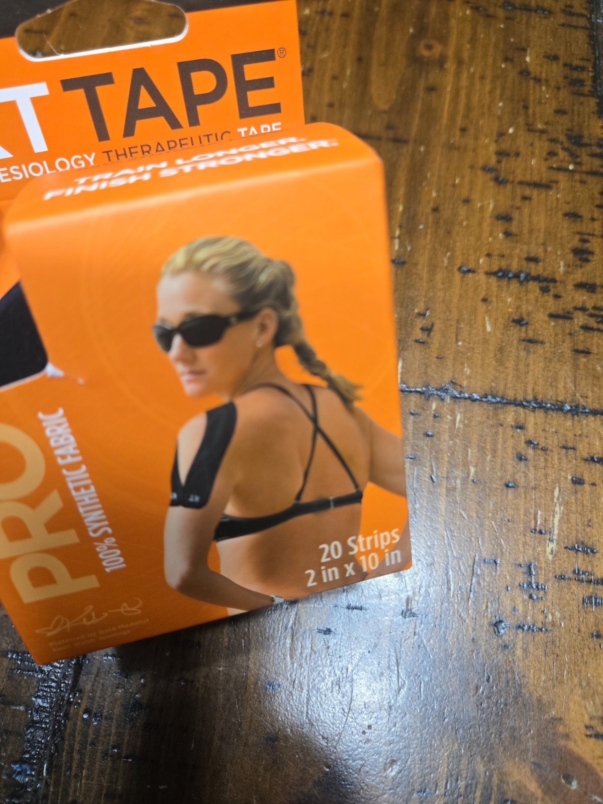 KT Tape Kinesiology Tape Pro 20 10″ Pre-cut Strips Jet Black