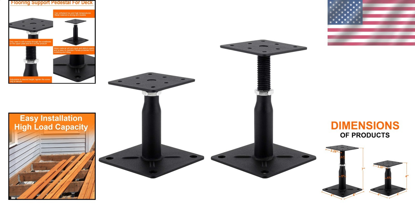Adjustable Support Jack RV Floor Deck Foundation Stabilizer 4