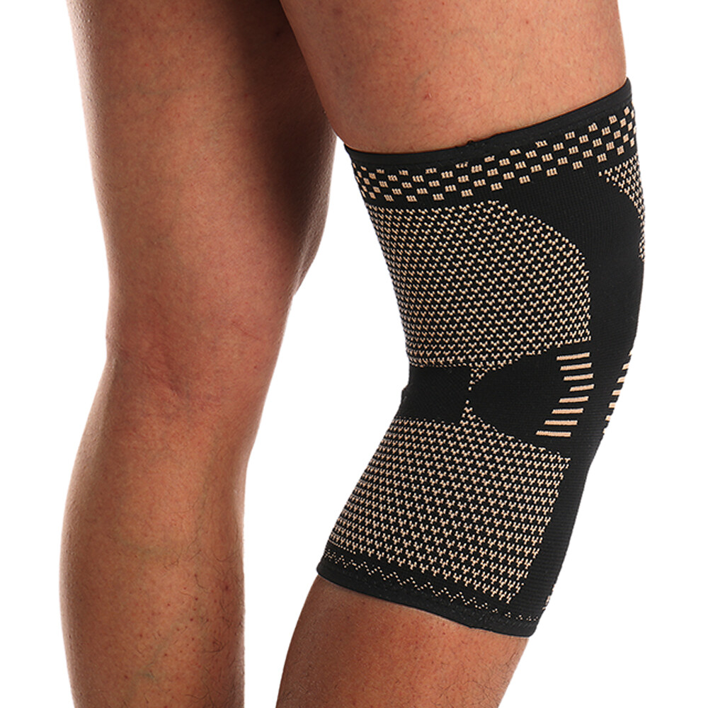 2 PCS Knee Sleeve Compression Brace Copper Support Sports Joint Pain Arthritis